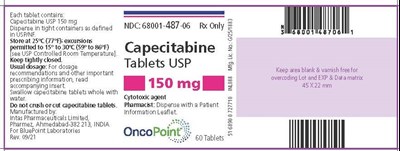 Capecitabine Tablets Usp 150mg (ndc 68001 487 06) Rev 0921 Intas Pharmez Site